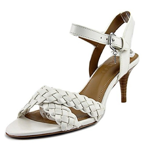 Coach Marilyn Leather Sandal Chalk! NEW - Picture 1 of 5